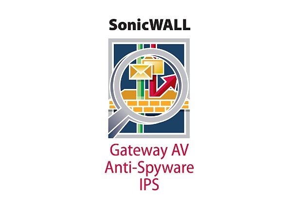SonicWall GAV/ASW/IPS for SonicWALL TZ 180 Series 10/25 Node - subscription license (1 year) - 1 firewall