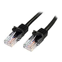 StarTech.com Cat5e Ethernet Cable 100 ft Black Cat 5e Snagless Patch Cable