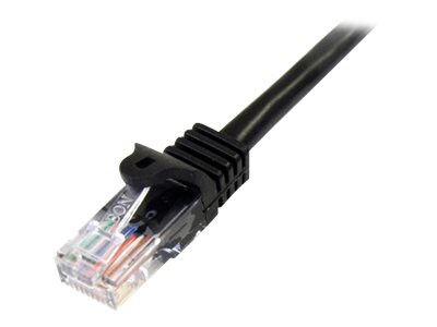 StarTech.com 50 ft Black Cat5e Snagless UTP Patch Cable
