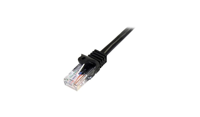 StarTech.com 50 ft Black Cat5e Snagless UTP Patch Cable