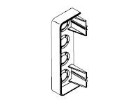 Wiremold cable raceway end cap