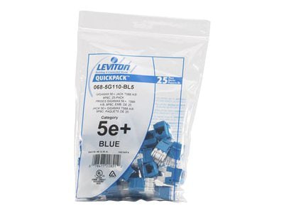 Leviton GigaMax 5e+ - network connector - blue