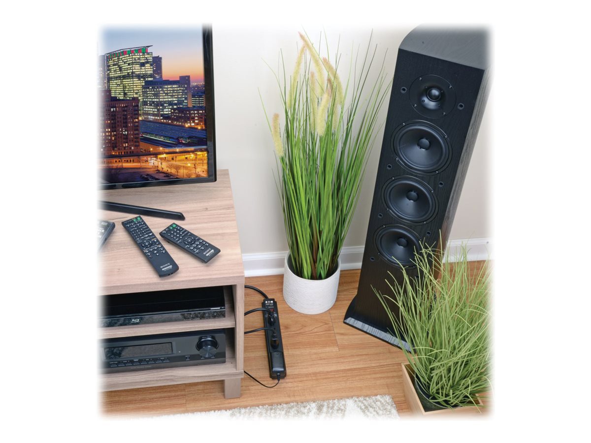 Thumbnail 6 of 9 for Eaton Tripp Lite Series Protect It! 6-Outlet Surge Protector, 6 ft. Cord, 790 Joules, Diagnostic LED, Black Housing