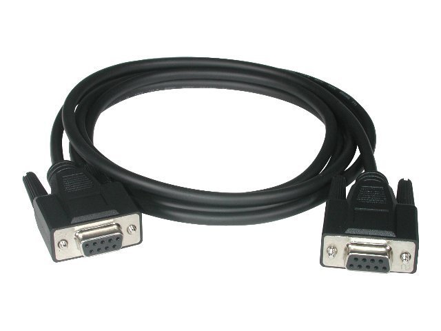 C2G 6ft RS232 DB9 Null Modem Serial Cable - Black - F/F