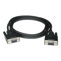 C2G 6ft RS232 DB9 Null Modem Serial Cable - Black - F/F