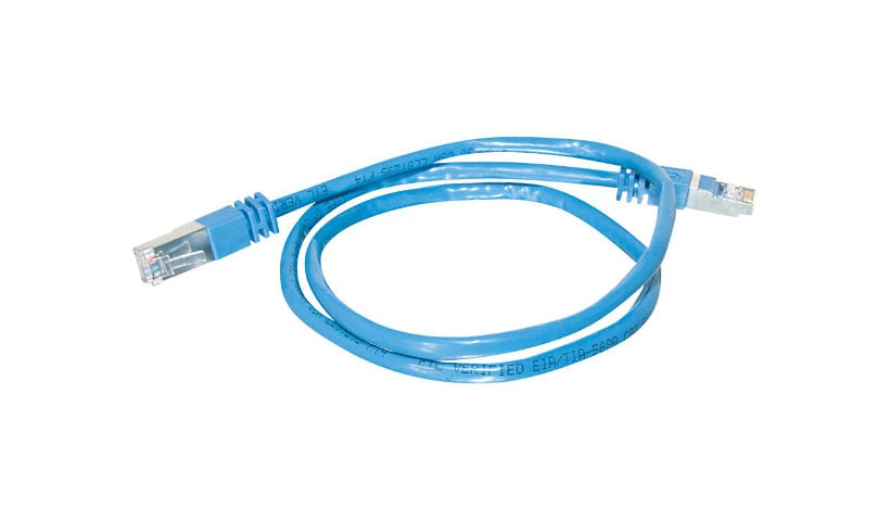 C2G 10ft Cat5e Snagless Shielded (STP) Ethernet Cable - Cat5e Network Patch Cable - PoE - Blue