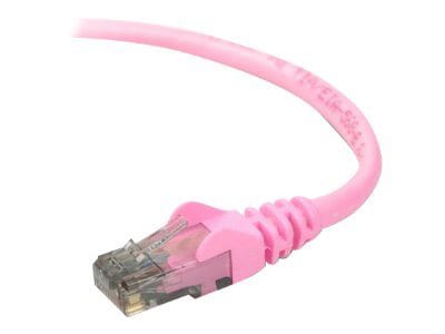 Belkin Cat6 3ft Pink Ethernet Patch Cable, UTP, 24 AWG, Snagless, Molded, RJ45, M/M, 3'