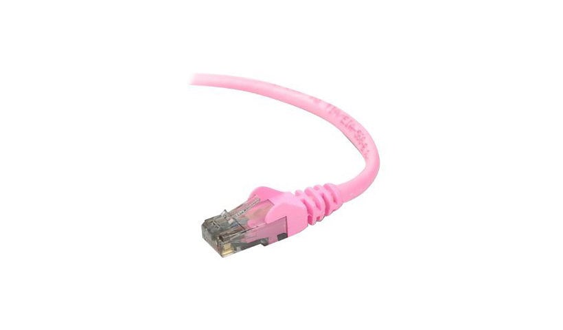 Belkin Cat6 3ft Pink Ethernet Patch Cable, UTP, 24 AWG, Snagless, Molded, RJ45, M/M, 3'