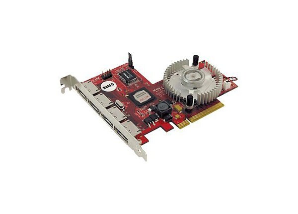 Addonics ADSA3GPX8-4E - storage controller (RAID) - eSATA 3Gb/s - PCIe x8