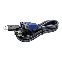 TRENDnet 2-in-1 USB VGA KVM Cable, TK-CU10, VGA/SVGA HDB 15-Pin Male to Mal