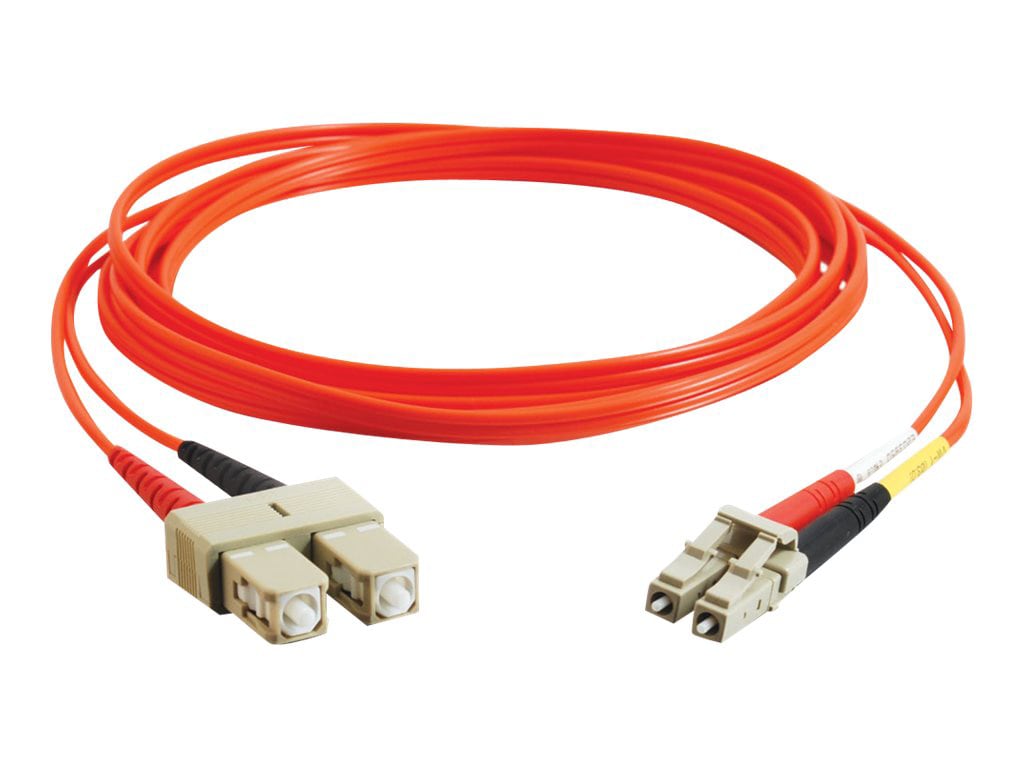 C2G 8m LC-SC 62.5/125 OM1 Duplex Multimode PVC Fiber Optic Cable - Orange -