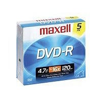 Maxell - DVD-R x 5 - 4.7 GB - storage media