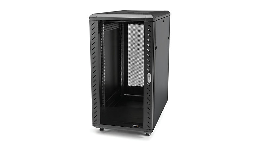 StarTech.com 4-Post 22U Server Rack Cabinet, 19" Data Rack Cabinet for Computer / IT Equipment, Half-Height Network Rack
