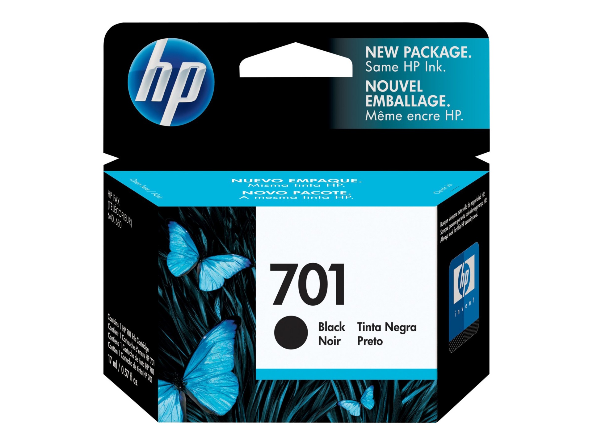 HP 701 - black - original - ink cartridge