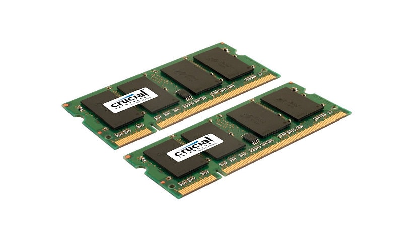 Crucial - DDR2 - kit - 4 GB: 2 x 2 GB - SO-DIMM 200-pin - 667 MHz / PC2-530