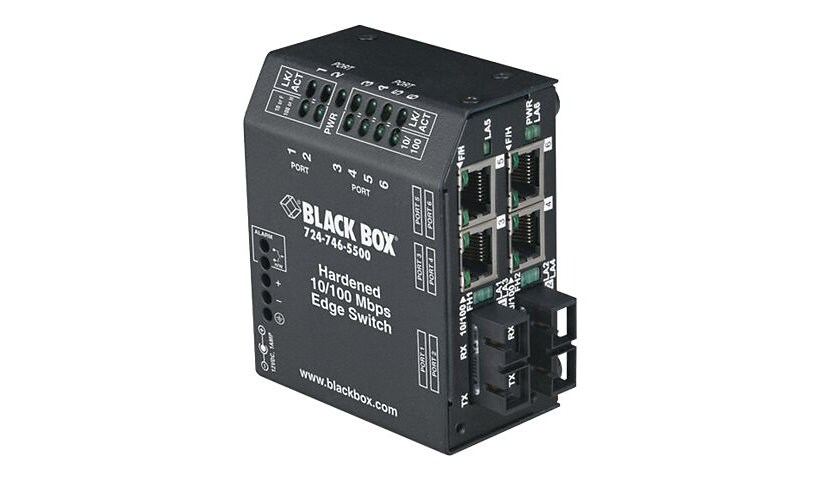 Black Box Heavy-Duty Edge Switches, 4-port Hardened