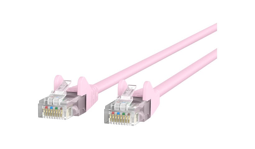 Belkin Cat6 20ft Pink Ethernet Patch Cable, UTP, 24 AWG, Snagless, Molded, RJ45, M/M, 20'