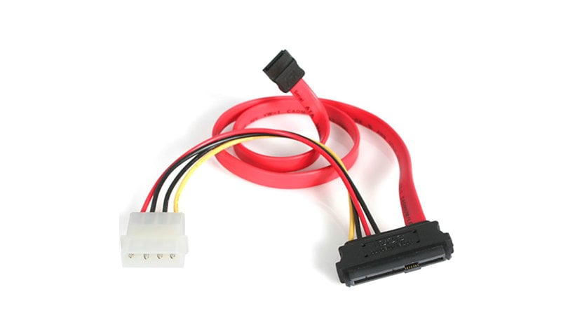 StarTech.com 18in SAS 29 Pin to SATA Cable with LP4 Power