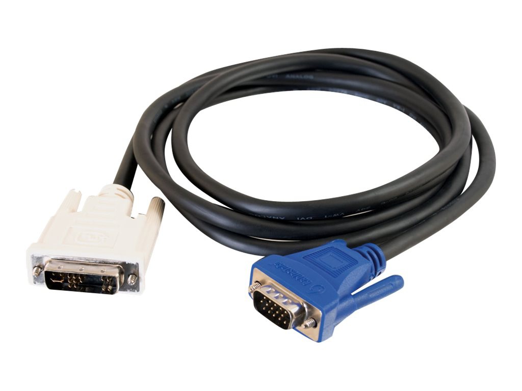 C2G 6.6ft DVI to VGA Video Adapter Cable - DVI-A to HD15 VGA - M/M - display cable - 2 m