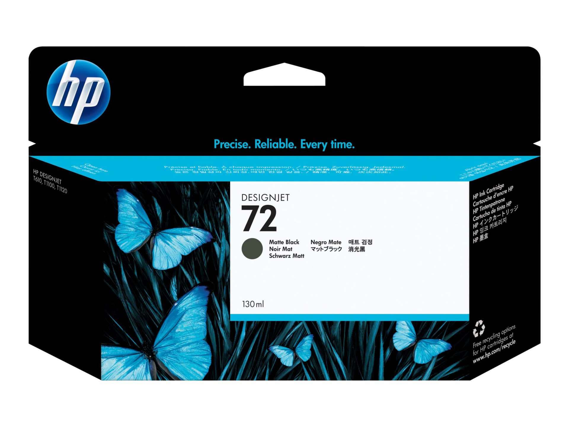 HP 72 (C9403A) Original Standard Yield Inkjet Ink Cartridge - Single Pack - Matte Black - 1 Each