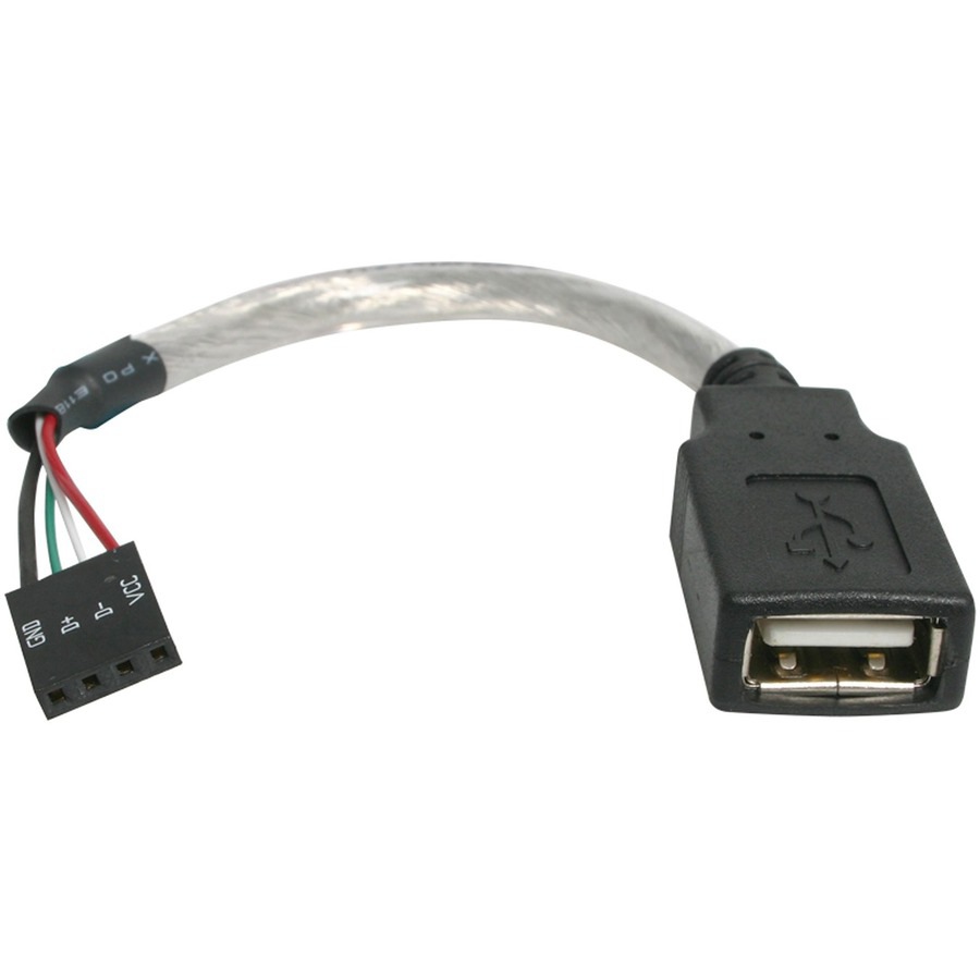 StarTech.com 6in USB 2.0 A to USB 4 Pin to Motherboard Header Adapter F/F