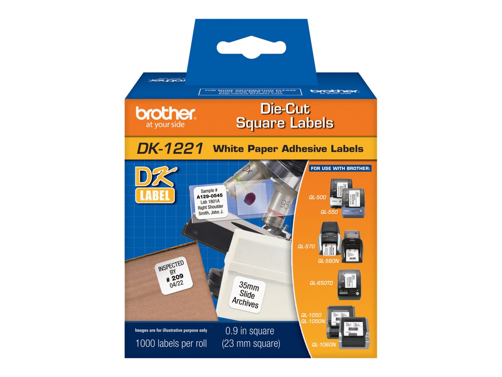 Brother DK-1221 Perforated Square Paper Labels