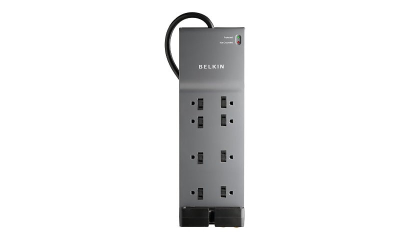Belkin 8 Outlet Commercial Surge Protector - 6 foot cord - Gray - 3390 Joule