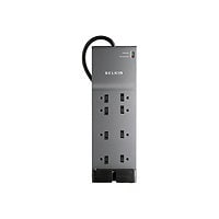 Belkin 8 Outlet Home/Office Surge Protector w/ telephone protection - Gray