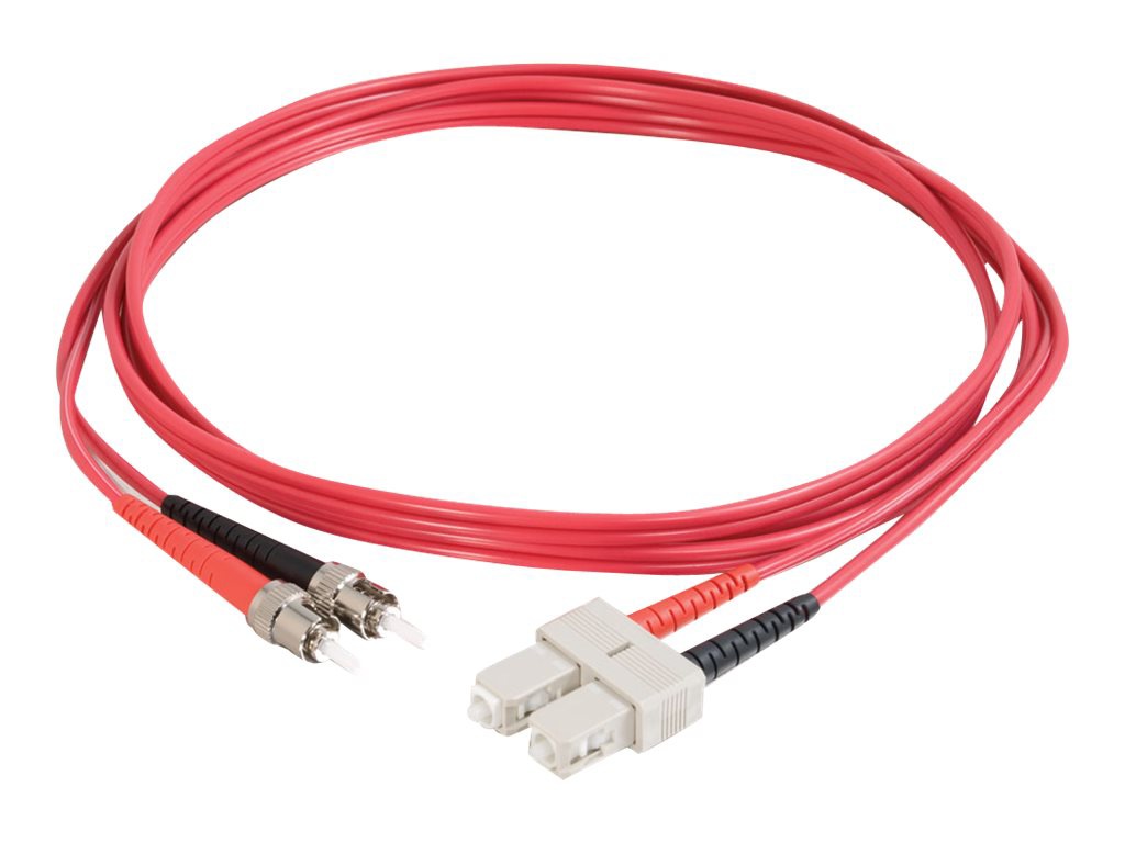 C2G 5m SC-ST 62.5/125 OM1 Duplex Multimode PVC Fiber Cable - Red