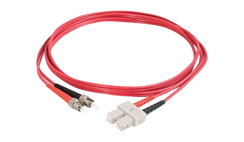 C2G 5m SC-ST 62.5/125 OM1 Duplex Multimode PVC Fiber Cable - Red