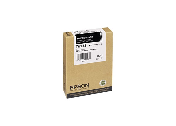 Epson T6138 Matte Black Print Cartridge