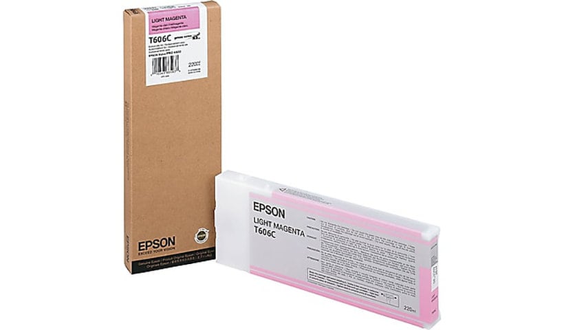 Epson T606C - light magenta - original - ink cartridge