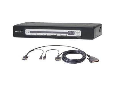 Belkin OmniView PRO3 USB &amp; PS/2 4-Port KVM Switch - KVM switch - 4 ports