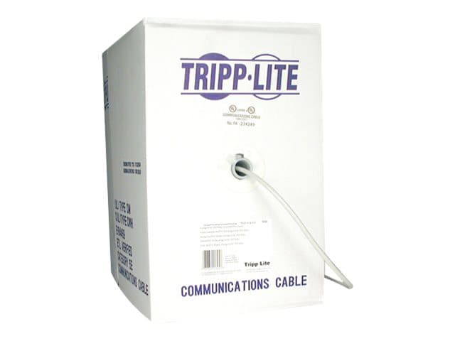 Eaton Tripp Lite Series Cat5e 350 MHz Solid Core Outdoor-Rated (UTP) PVC Bulk Ethernet Cable, PoE - Gray, 1000 ft.