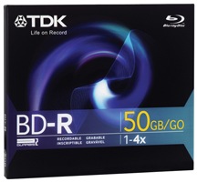 TDK 4x Blu-ray Write-Once Disc (BD-R)