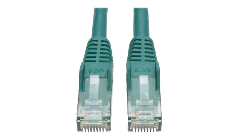 Eaton Tripp Lite Series Cat6 Gigabit Snagless Molded (UTP) Ethernet Cable (RJ45 M/M), PoE, Green, 7 ft. (2.13 m) - patch