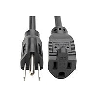 Tripp Lite Computer Power Extension Cord 10A 18AWG 5-15P to 5-15R Black 1'
