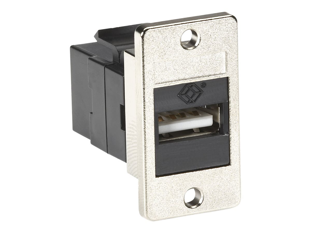 Black Box USB (Type A-Type B) Panel-Mount Couplers, Black