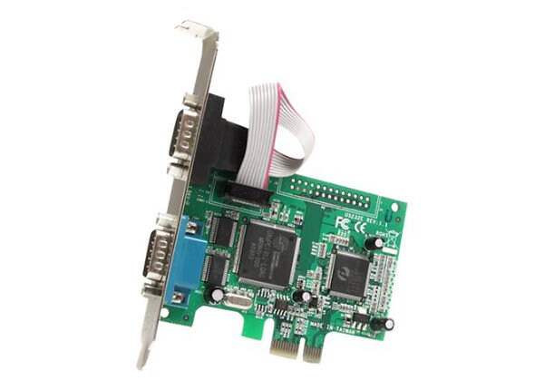 StarTech.com 2 Port PCI Express RS232 Serial Adapter Card with 16550 UART - serial adapter