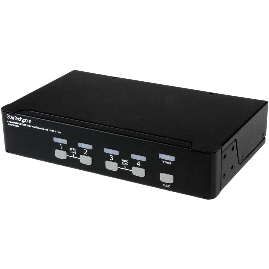 StarTech.com 4 Port USB DVI KVM Switch with Audio & USB 2.0 Hub - 2560x1600