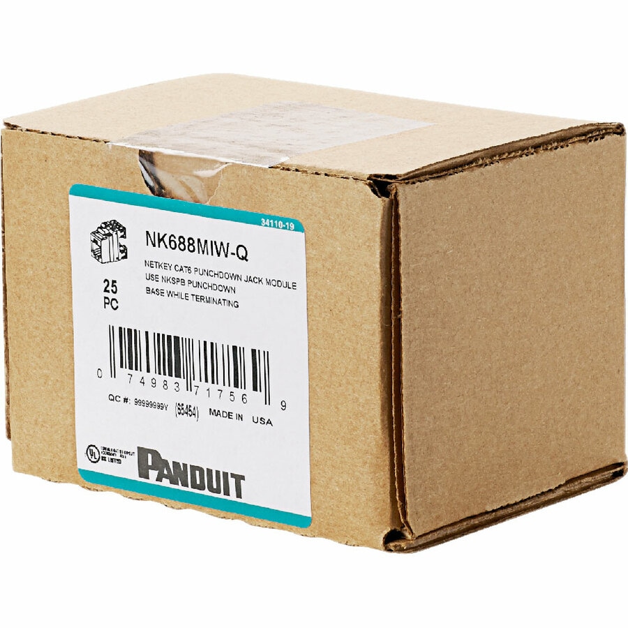 Thumbnail 2 of 2 for PANDUIT NetKey Cat.6 UTP Jack Module