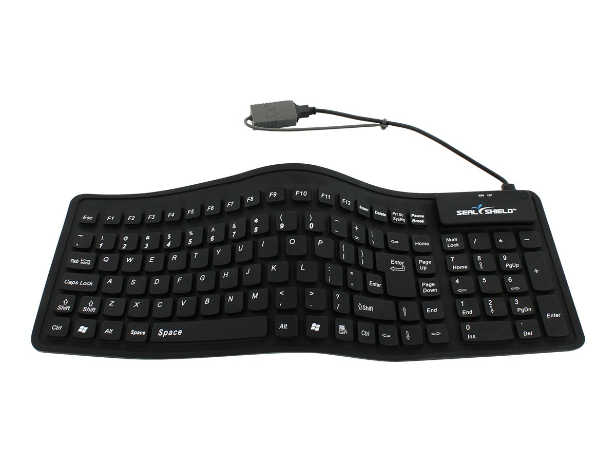Seal Shield Seal Flex Silicone USB Wired Keyboard - SSF106 - Keyboards ...