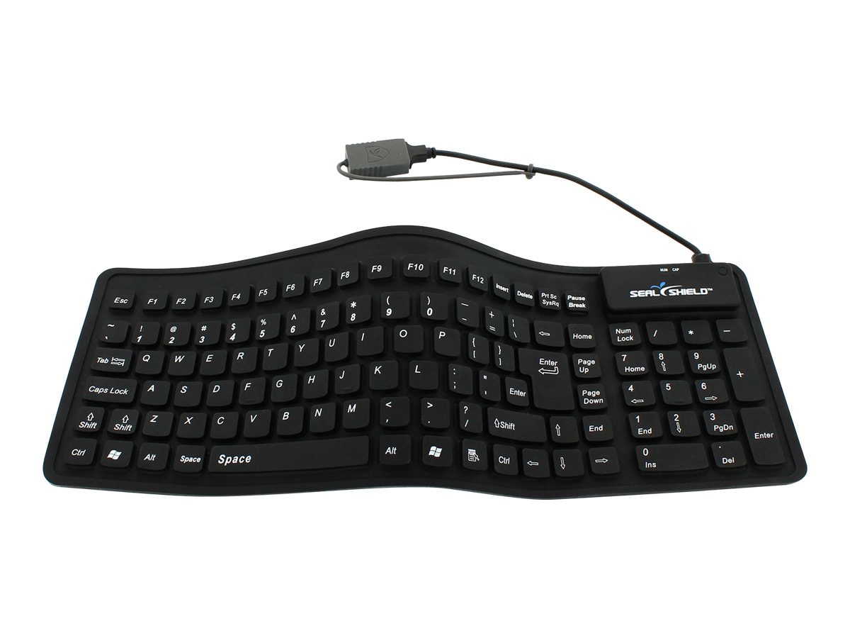 Flex Touch Full-size Flexible Silicone Washable Keyboard with