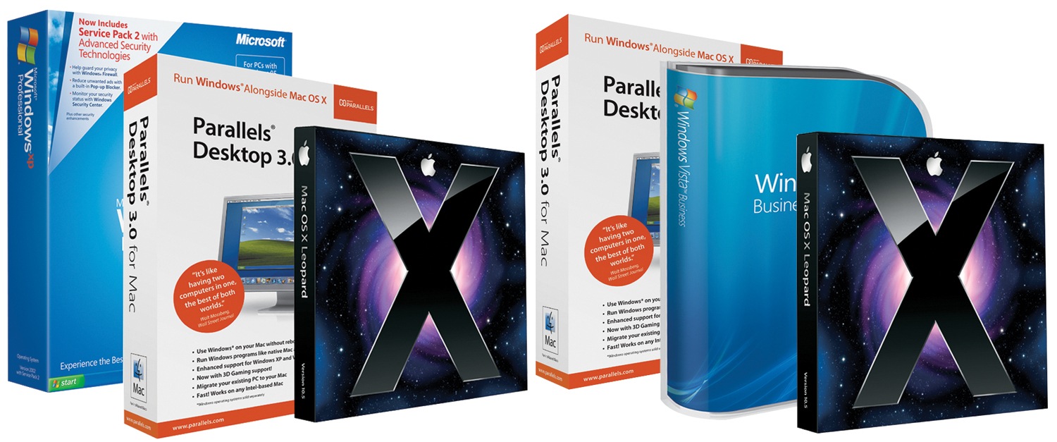 Leopard, Parallels (Free) and Windows XP Pro Bundle