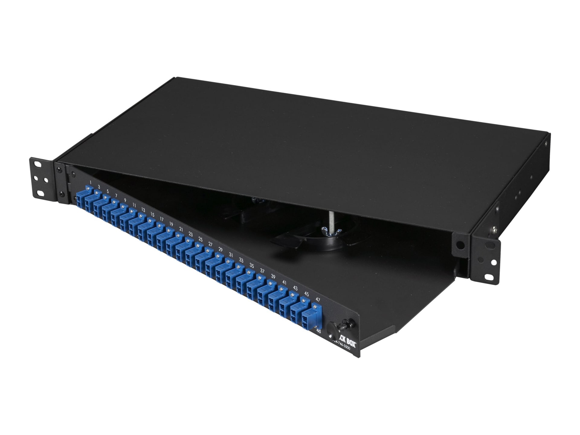 Black Box 1U Fiber Rackmount Patch Panel w/ 24 x LC/LC Duplex, SMF or MMF