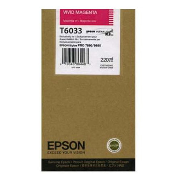 Epson T6033 - vivid magenta - original - ink cartridge