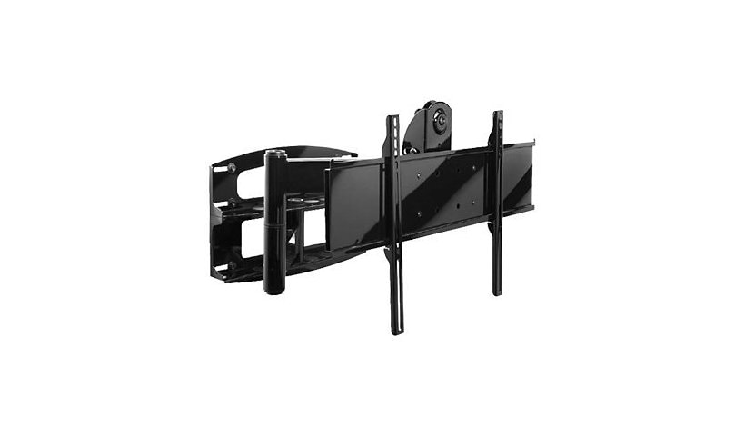Peerless Full-Motion Plus Wall Mount PLA60-UNLP-GB - mounting kit - for flat panel - high gloss piano black