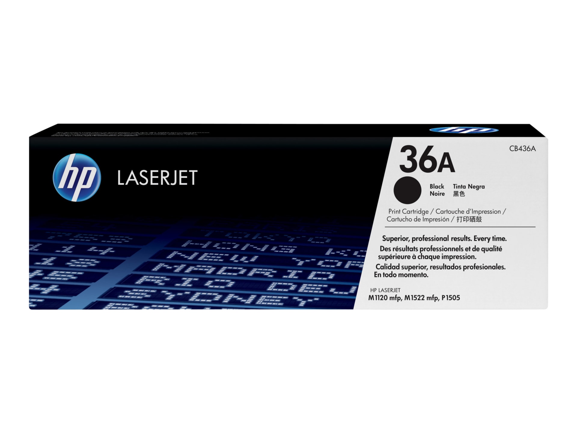 HP 36A (CB436A) Original Standard Yield Laser Toner Cartridge - Single Pack - Black - 1 Each