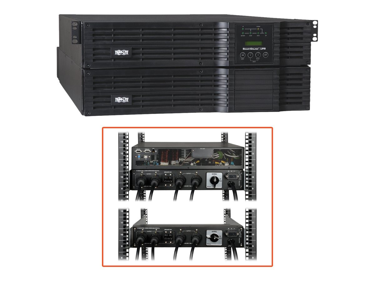 Tripp Lite UPS Smart Online 8000VA 5600W Rackmount 8kVA 120V-240V USB DB9 Manual Bypass Hot Swap 4URM - UPS - 5.6 kW -