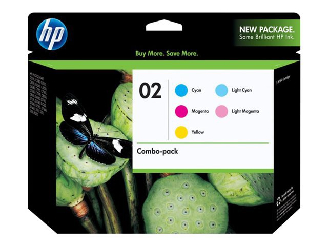 HP 2 (CC604FN) 5-pack Cyan/Magenta/Yellow/Lt Cyan/Lt Magenta Original Inks
